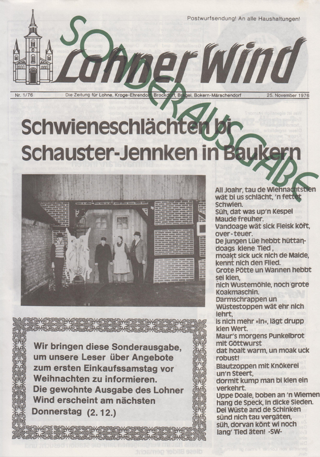 Titelbild Lohner Wind 25.11.1976